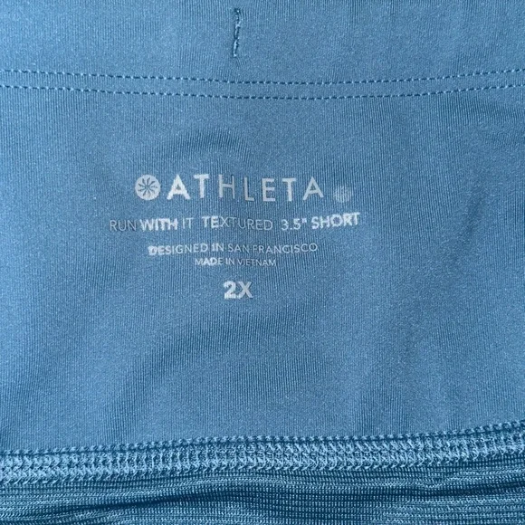 New Women’s Athlete Run With It Shorts 3.5 Inch Size 2XL XXL Space Dye Blue Grey - Picture 6 of 6